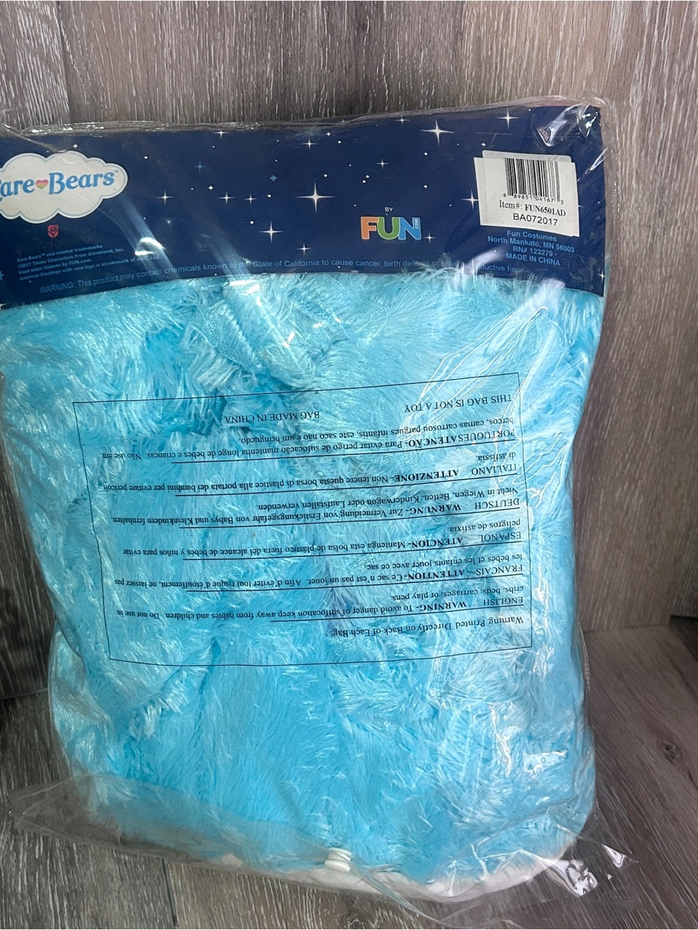 Classic Bedtime Bear Care Bears Costume for Adults Size Medium - Picture 12 of 13